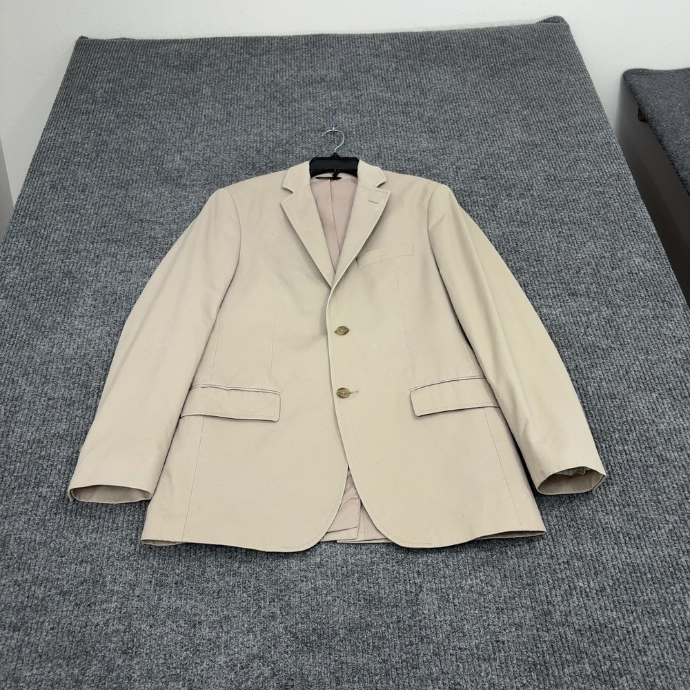 Banana Republic Blazer Mens 38R Tan Cotton Two Button Professional Classic
